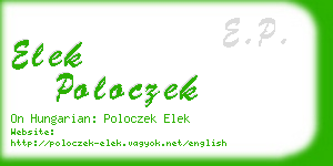 elek poloczek business card